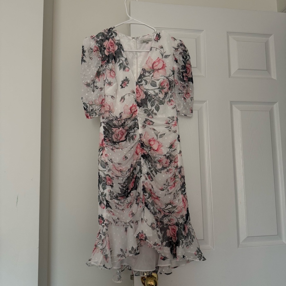 the clothing company floral ruffle dress xs-s